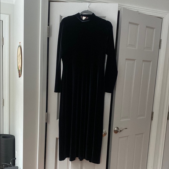 Maggy London Dresses & Skirts - Vintage mock neck velvet maxi dress